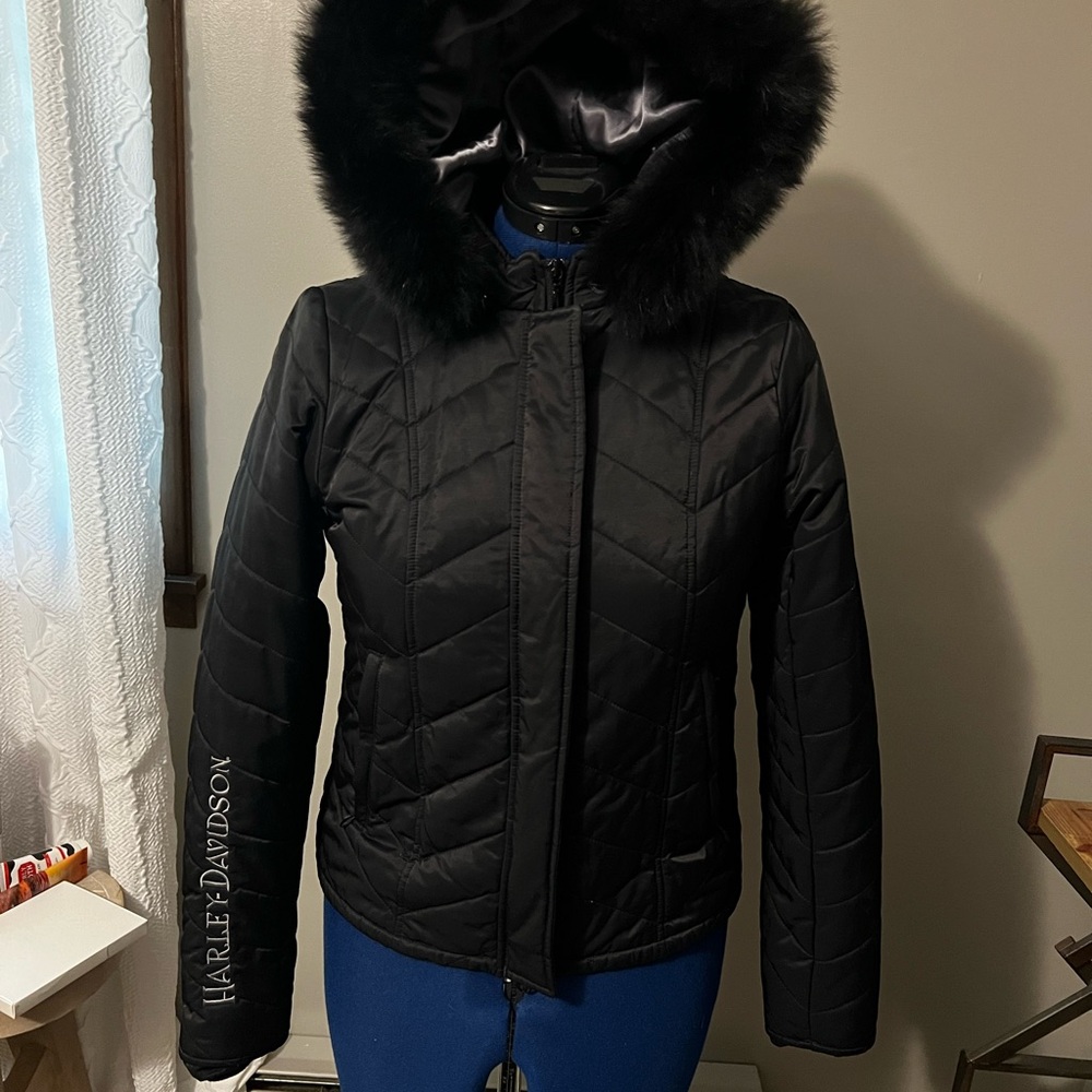 Harley-Davidson Women's Black Puffer Jacket